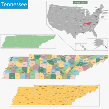Tennessee harita