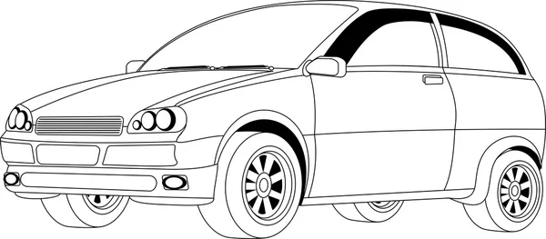 Coche de pasajeros — Vector de stock