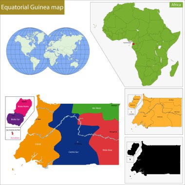 Equatorial Guinea map clipart
