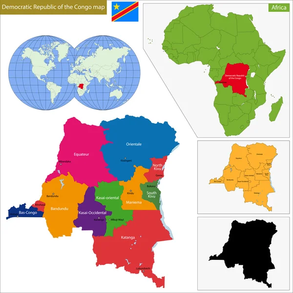 Demokratik Kongo Cumhuriyeti — Stok Vektör