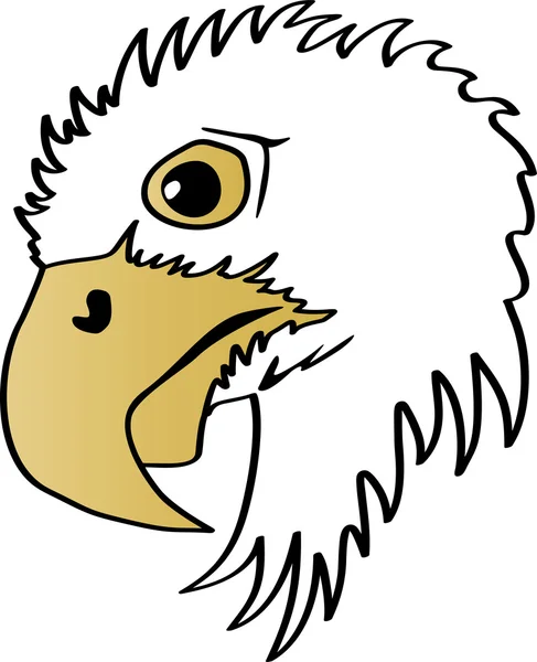 Eagle Head Profile — Stock Vector