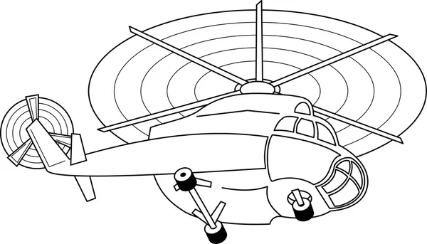 Helicóptero voador — Vetor de Stock