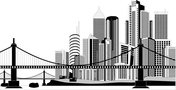 Skyline del centro — Vector de stock