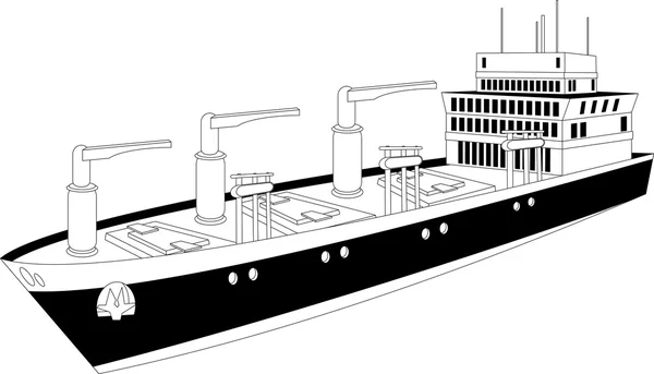 Cargo ship — Stock Vector