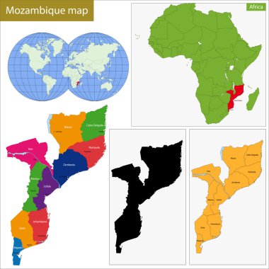Mozambik Haritası