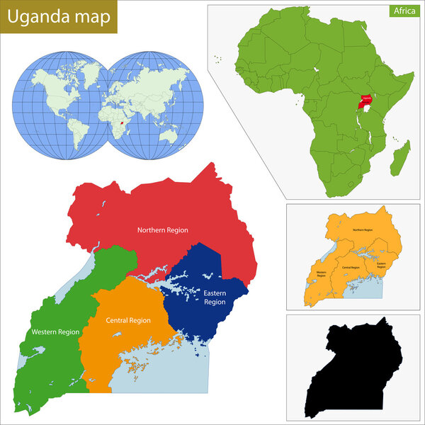 Карта Уганды
