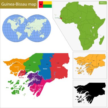 Guinea-Bissau map clipart