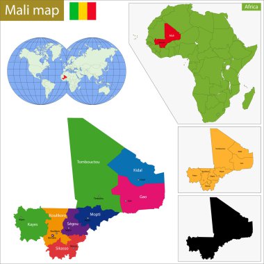 Mali map clipart