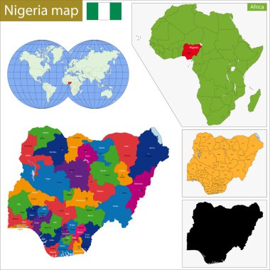 Nigeria map clipart