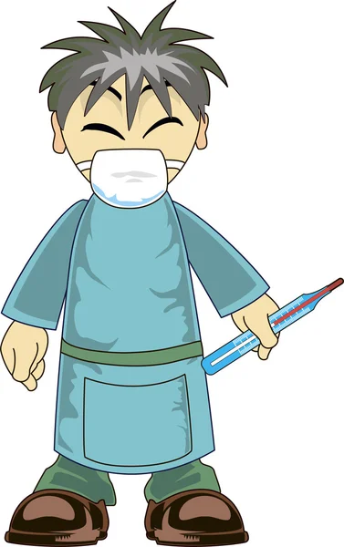Asiatique docteur — Image vectorielle