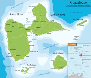 guadeloupe Haritası