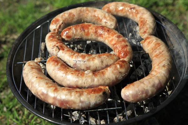 Roasting of sausages — Stock Photo, Image