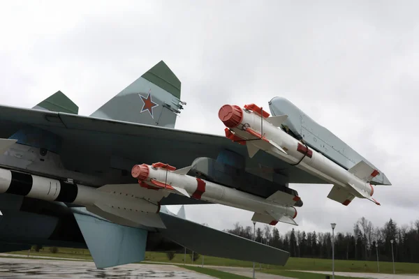 Vista Dei Missili Caccia Supersonico Quarta Generazione Flanker Russia — Foto Stock