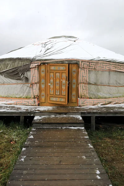 Szczegóły Yakutsk Yurt Wiosną Rosja — Zdjęcie stockowe