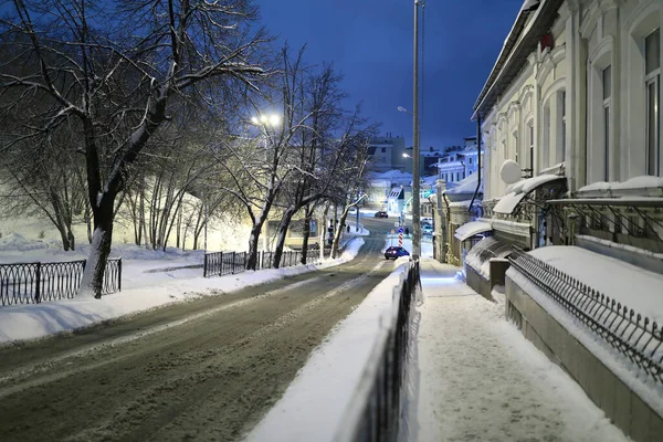 Vista Rua Inverno Kazan Rússia — Fotografia de Stock