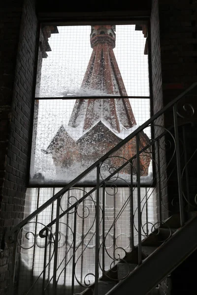 Paysage Clocher Cathédrale Épiphanie Kazan Russie — Photo