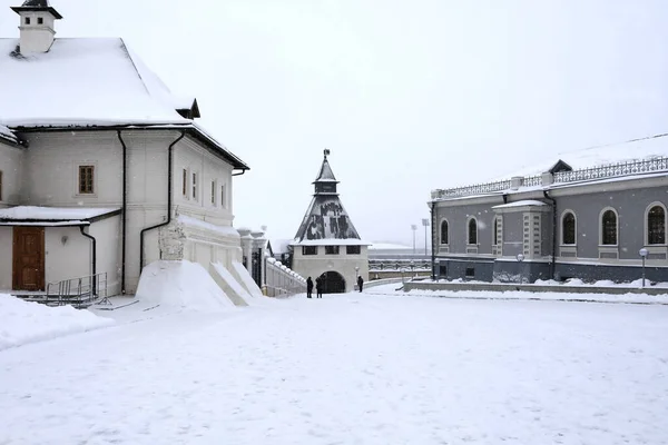 Pátio Kremlin Kazan Inverno Rússia — Fotografia de Stock