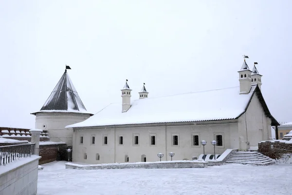Вид Здание Территории Казанского Кремля Зимой — стоковое фото