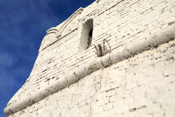 俄罗斯喀山克里姆林宫冬季城墙的详细情况 — 图库照片