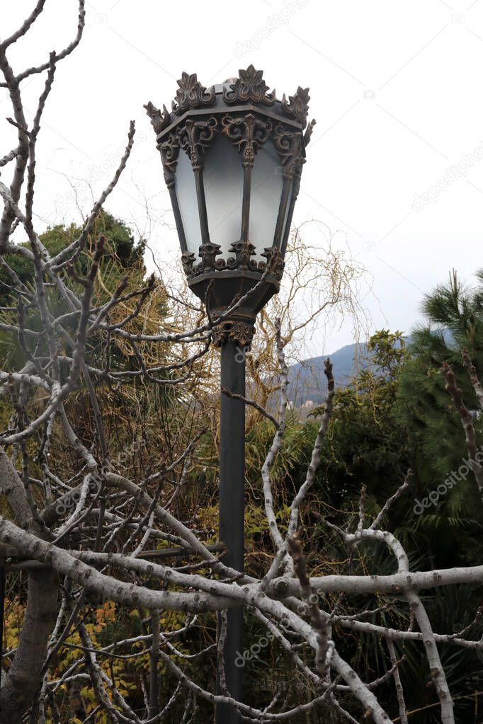 View of old lantern at Chekhov's dacha, Gurzuf, Crimea