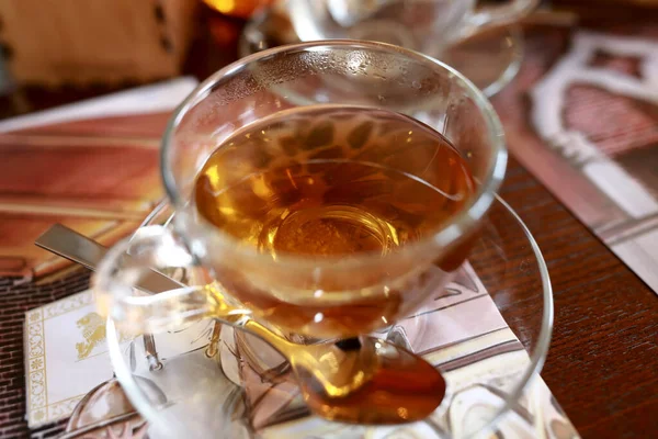 Herbal Tea Glass Mug Restaurant — Stock Photo, Image