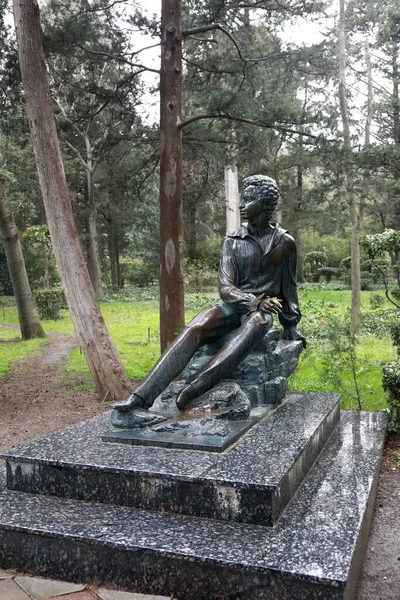 Monumento Alexander Pushkin Parque Gurzuf Primavera — Foto de Stock