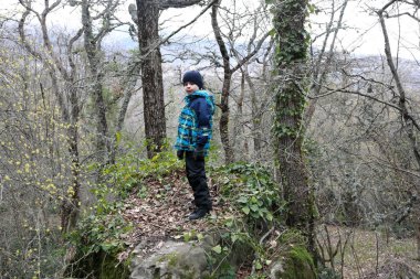 Kırım 'da bahar ayısı Tepedeki Çocuk