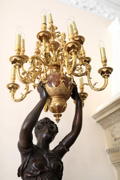 Détails Lampe Bronze Dans Livadia Palace Crimée — Photo