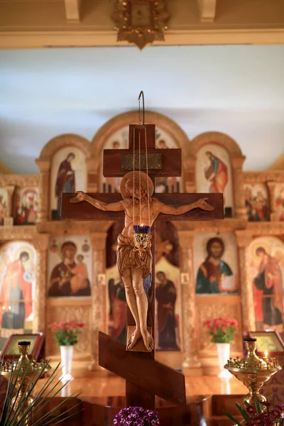 Interieur Kerk Van Transfiguratie Nikitskogo Botanische Tuin Krim — Stockfoto