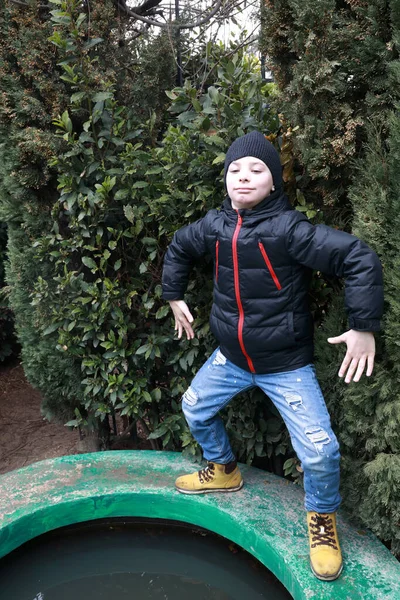 Portrait Child Nikitsky Botanical Garden Crimea — Stock Photo, Image