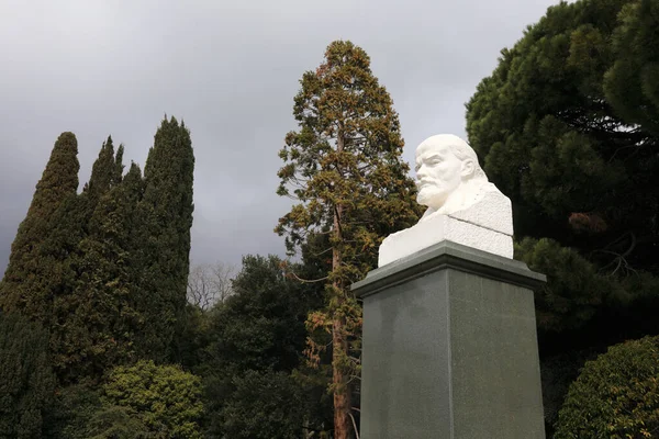 Lenin Bröt Sig Nikitskijs Botaniska Trädgård Krim — Stockfoto