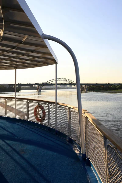 View Cruise Ship Oka River Sunset — Stock Photo, Image