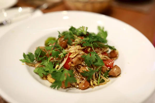 Vegetable Salad Herbs Plate Restaurant — Stock Photo, Image