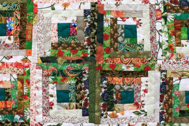 çiçek patchwork parçası