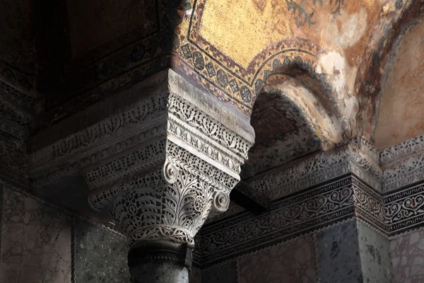 Fragment of column of Hagia Sophia — Stock Photo, Image