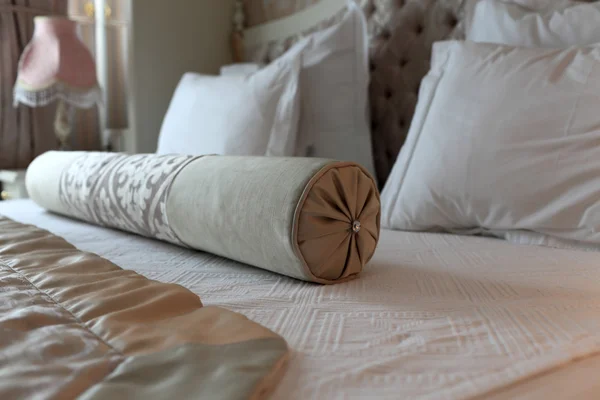 Details roller on the double bed — Stock Photo, Image