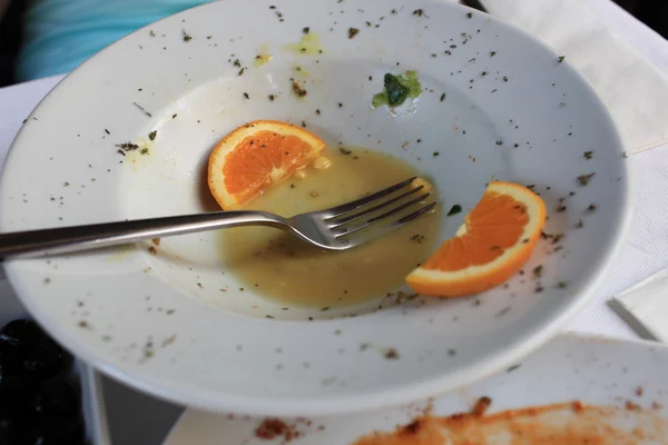 Resterna av sallad — Stockfoto