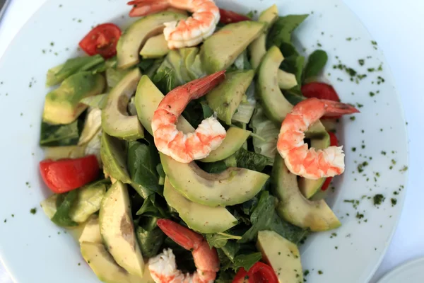Shrimp salad with avocado — Stock Photo, Image