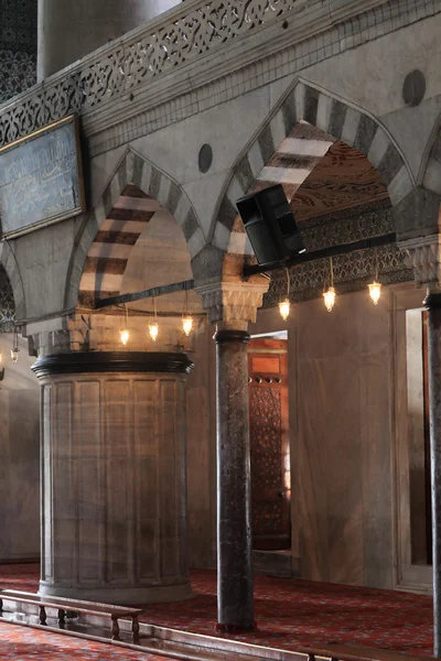 Interior view of blue mosque — Stock Photo, Image