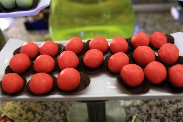 Red ball cakes — Stock Photo, Image