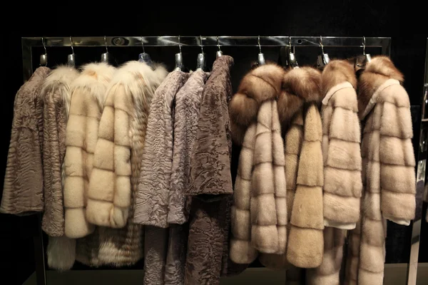 Various fur coats