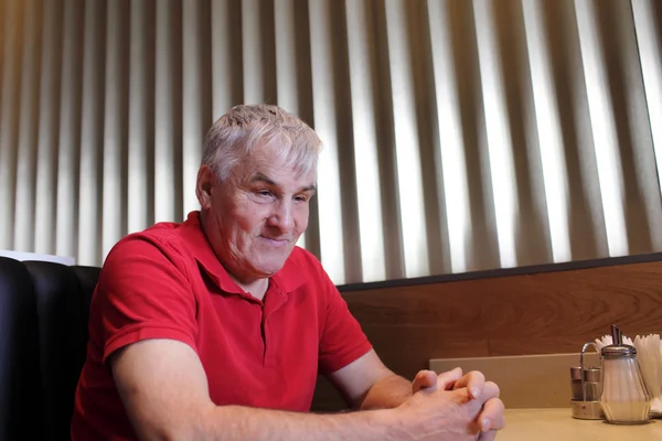 Happy man in cafe — Stock Photo, Image