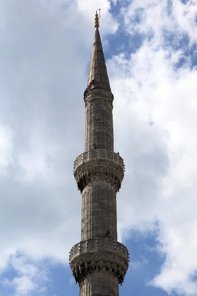 Weergave van minaret blauwe moskee — Stockfoto