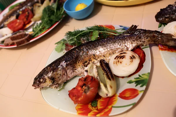 Baked mullet — Stock Photo, Image