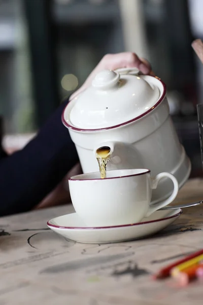 Чашка чая с начинкой — стоковое фото