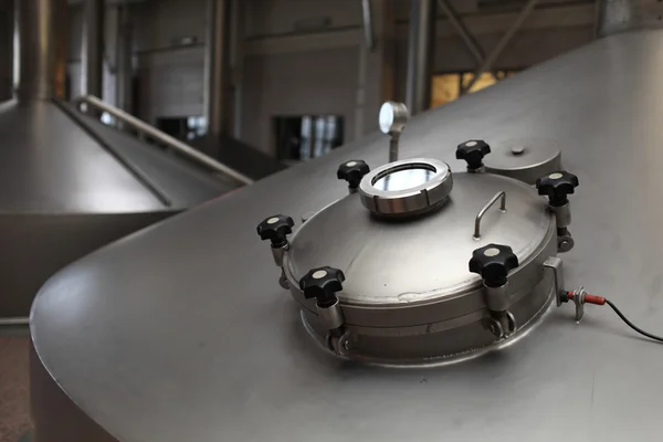 Details manhole of fermentation vat — Stock Photo, Image