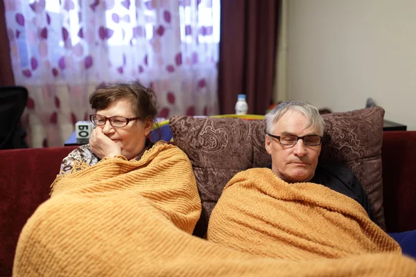 Senior couple conflict — Stock Photo, Image