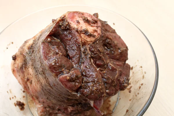 Marinated beef shin — Stock Photo, Image