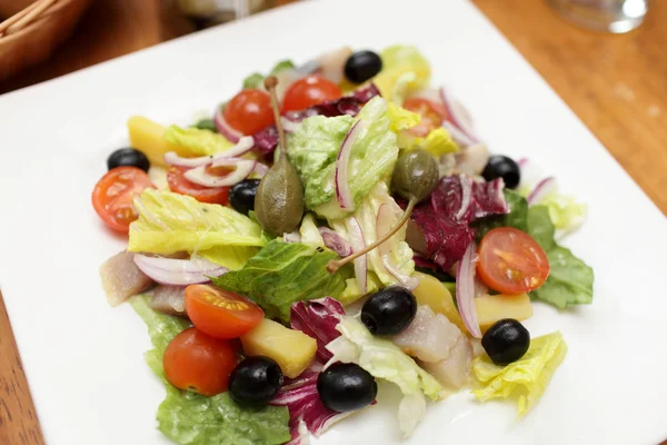 Salad with herring — Stock Photo, Image