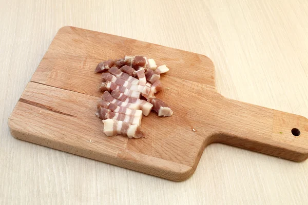 Morceaux de bacon salé — Photo